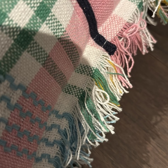 Hop On In Rectangle cotton embroidered pillow,zipper,down alternative,fringe - Picture 4 of 9